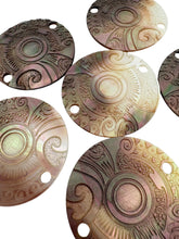 Round mother of pearl, carved flower, SKU#M3000