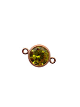 6mm, Rose Gold Filled, 3A, Cubic Zicronia Bezel Connector 
SKU#4805781M8