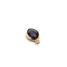 Dark purple tiny tear drop  shape crystal charm,SKU#M2156Dpurple