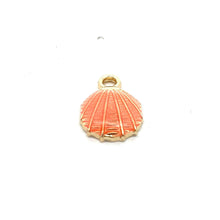 Colored gold plated sea shell