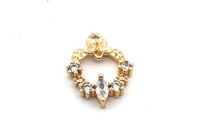 Stunning charm, Gold plated with Cubic zirconia, SKU#M3134