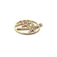 Palm Tree Charm, Gold Plated, Sku#M3133