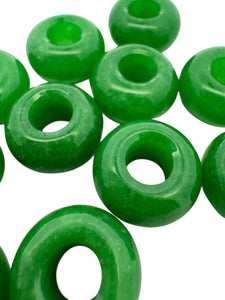 Green Aventurine Donut Jade Beads, Sku#BG79