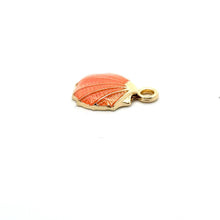 Colored gold plated sea shell, M3090