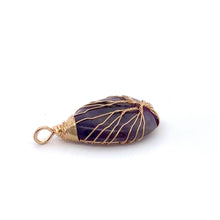 Purple amethyst, wire wrapped pendant, SKU#M3015