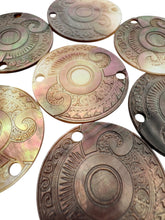Round Mother of Pearl, Carved, SKU#M2636