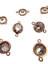 4mm,Rose Gold Filled, 3A, Cubic Zicronia Bezel Connector 
SKU#4805780M11