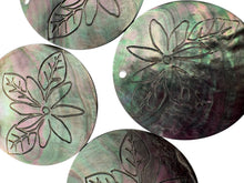 Round carved flower mother of pearl, SKU#M4050