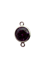 3mm, sterling silver , 3A, Cubic Zicronia Bezel Connector 
SKU#5030CM2