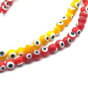 Round 6.12mm evil eye beads, SKU#M3168