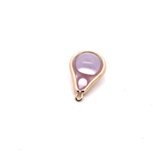 Pink round tear drop shape charm, SKU#M2164pink