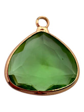 Green triangle shape crystal charm, SKU#M2168-21