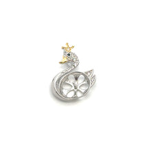 Silver plated swan bail, SKU#M3723