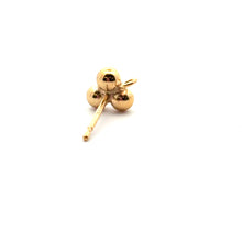 3ball ( 3.0mm ) Post earring with ring, SKU#40062303R