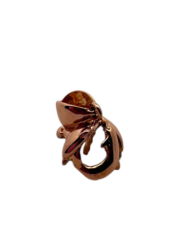 14KRG dolphin Bail, Rose Gold Pendant, SKU#TP-006R DEB