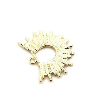 Gold shining light charm SKU#M3359
