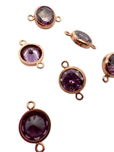 6mm, Rose Gold Filled, 3A, Cubic Zicronia Bezel Connector 
SKU#4805781M6