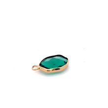 Emerald green trapezoid  crystal charm, SKU#M2161emeraldgreen
