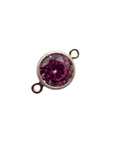 3mm, sterling silver , 3A, Cubic Zicronia Bezel Connector 
SKU#5030CM10
