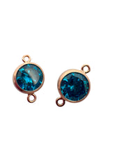 6mm, Rose Gold Filled, 3A, Cubic Zicronia Bezel Connector 
SKU#4805781M9