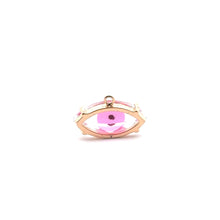 Pink eye shape crystal charm, SKU#M2138green