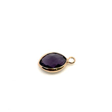 Dark purple tiny tear drop  shape crystal charm,SKU#M2156Dpurple