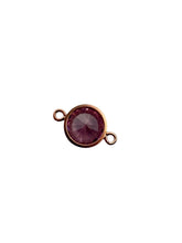 6mm, Rose Gold Filled, 3A, Cubic Zicronia Bezel Connector 
SKU#4805781M10