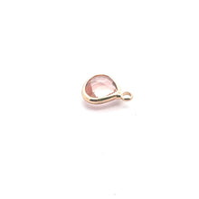 Pink triangle shape crystal charm, SKU#M2161pink