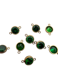 3mm, Gold filled , 3A, Cubic Zicronia Bezel Connector 
SKU#4030CM5