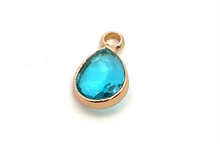 Blue tiny tear drop charm, SKU#M2140blue