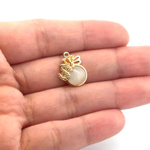 Money Sign Crown Charm, Gold Plated