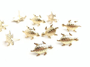 14kGF Turtle Studs Sku#44-4