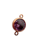 6mm, Rose Gold Filled, 3A, Cubic Zicronia Bezel Connector 
SKU#4805781M6