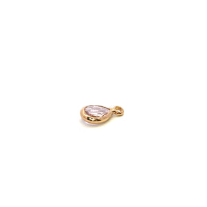 Clear tear drop shape crystal charm, SKU#M2140clear