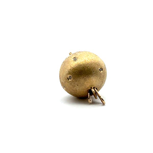 13mm Solid gold bead clasp with diamonds, SKU#A103M-L4