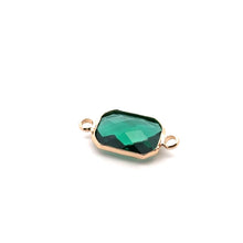 Emerald green rectangle shape crystal charm,SKU#M2147emeraldgreen