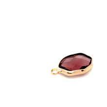 Brown trapezoid  crystal charm, SKU#M2161brown