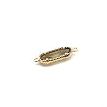 Light black oval shape crystal charm, SKU#M2167LBLACK