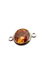 3mm, sterling silver , 3A, Cubic Zicronia Bezel Connector 
SKU#5030CM11
