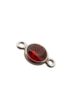 3mm, sterling silver , 3A, Cubic Zicronia Bezel Connector 
SKU#5030CM1