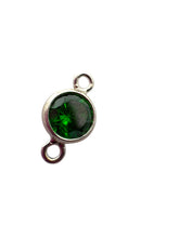 4mm,sterling silver, 3A, Cubic Zicronia Bezel Connector 
SKU#5005780M5