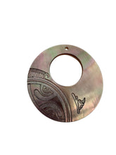 Round mother of pearl, carved, SKU#M2344
