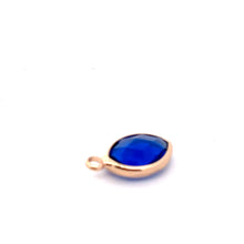 Dark blue Diamond shape crystal charm, SKU#M2156blue