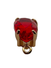 Ruby tear drop crystal charm, SKU#M2152ruby