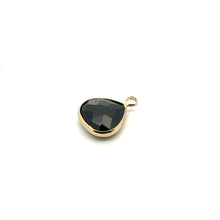 Black triangle shape crystal charm, SKU#M2137Black