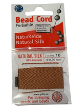 Beaded cord, Natural Silk, 0,90mm, cornelian, SKU#01161”