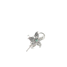 Silver plated flower earring with add on peg, SKU#M3731S