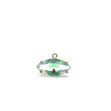 Green eye shape crystal charm, SKU#M2138green