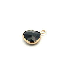 Black triangle shape crystal charm, SKU#M2137Black