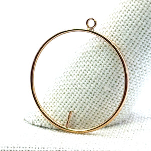 14KGF round drop W/ Peg, SKU#4003525P